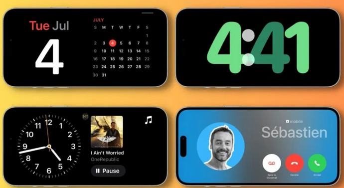 靖宇苹果手机维修分享iOS17横屏充电待机显示有什么好处 