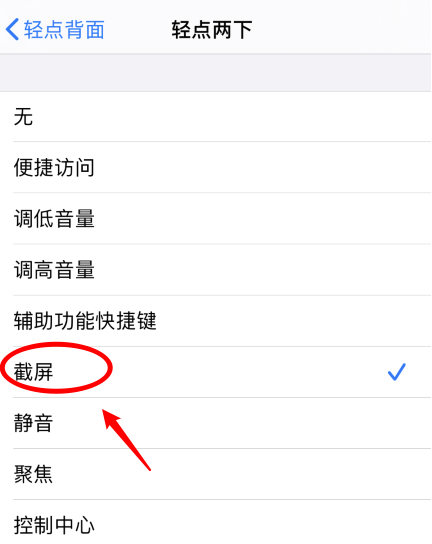 靖宇苹果手机维修分享iPhone12如何启用双击截屏 
